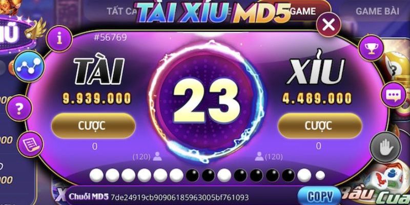 Tựa game tài xỉu md5 là siêu phẩm cá cược hiện tại